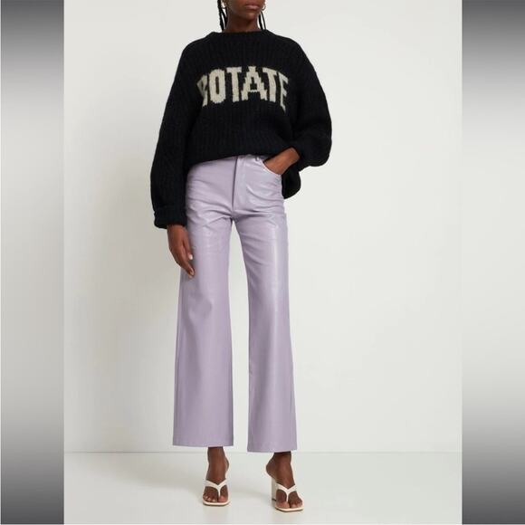 Rotate Rotie Embossed Faux Leather Pants - Picture 3 of 9